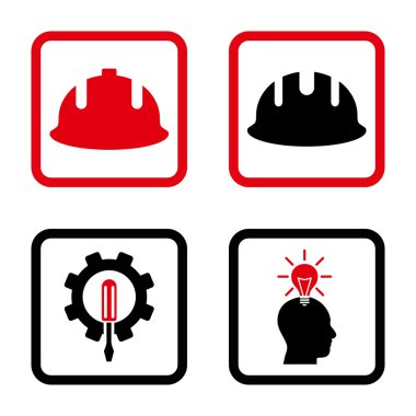 Geliştirme düz kare vektör simgesi