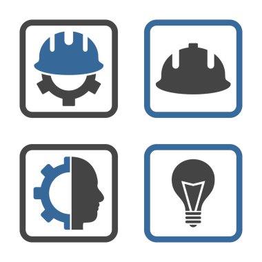 Geliştirme düz kare vektör simgesi