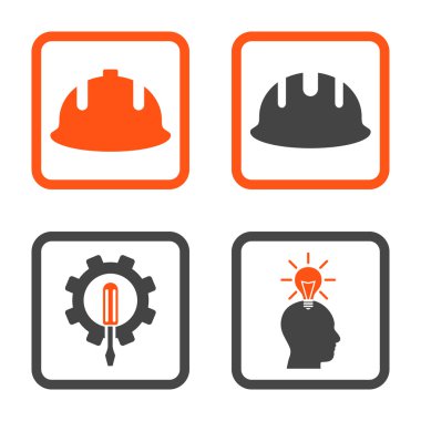 Geliştirme düz kare vektör simgesi