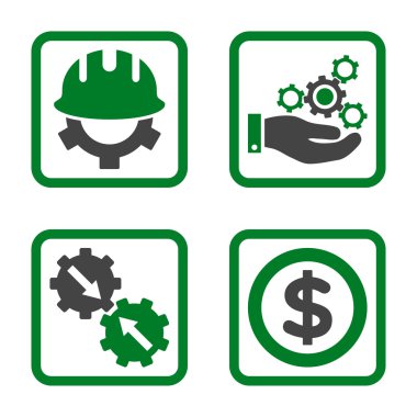 Geliştirme düz kare vektör simgesi