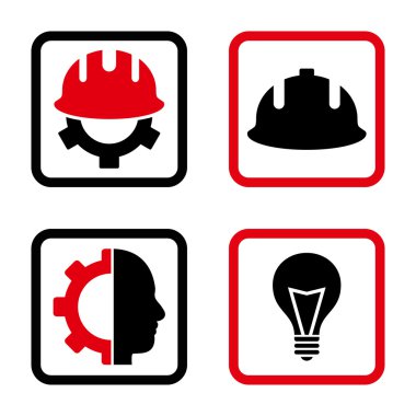 Geliştirme düz kare vektör simgesi