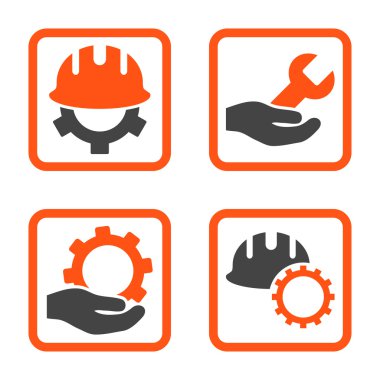 Geliştirme düz kare vektör simgesi