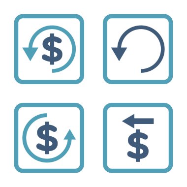 Ters ibraz düz kare vektör simgesi