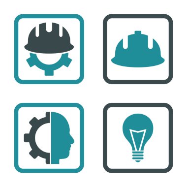 Geliştirme düz kare vektör simgesi