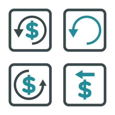 Ters ibraz düz kare vektör simgesi