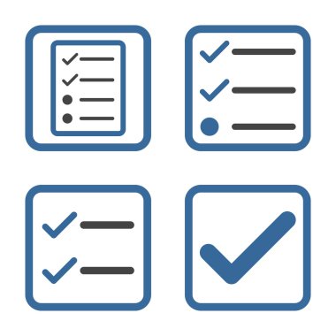 Geçerli düz kare vektör simgesi