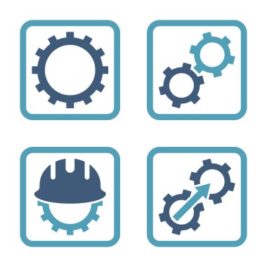 Geliştirme düz kare vektör simgesi