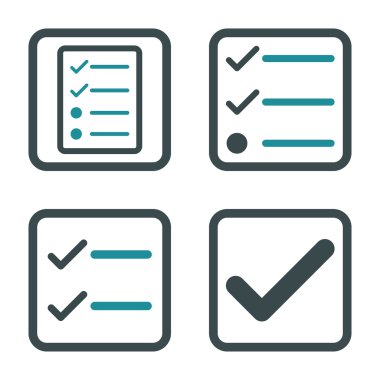 Geçerli düz kare vektör simgesi