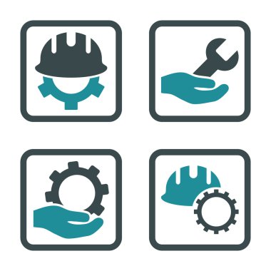 Geliştirme düz kare vektör simgesi