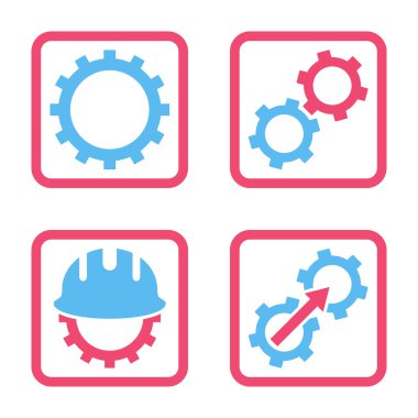 Geliştirme düz kare vektör simgesi