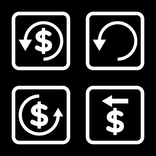 Chargeback platte winkelhaak Vector Icon — Stockvector