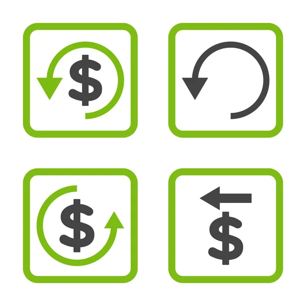 Chargeback platte winkelhaak Vector Icon — Stockvector