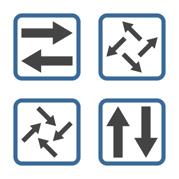 Exchange pijlen vlakke gekwadrateerde Vector Icon — Stockvector