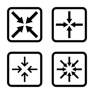 Nokta düz toplantı vektör simgesi kare