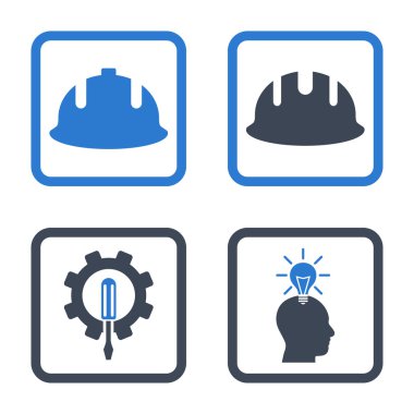 Geliştirme düz kare vektör simgesi