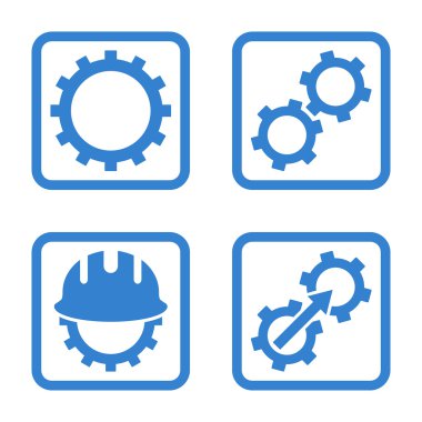 Geliştirme düz kare vektör simgesi