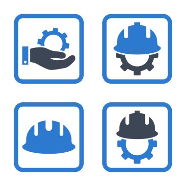 Geliştirme düz kare vektör simgesi