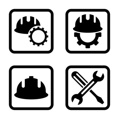 Geliştirme düz kare vektör simgesi