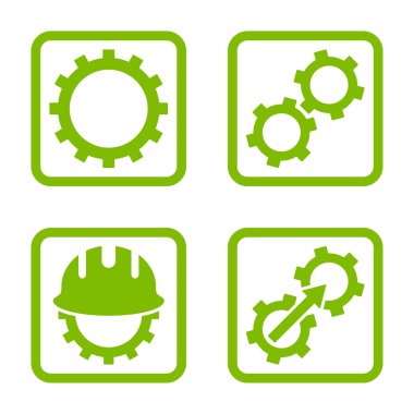 Geliştirme düz kare vektör simgesi