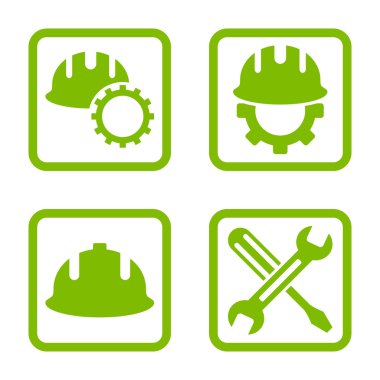 Geliştirme düz kare vektör simgesi