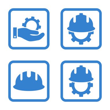 Geliştirme düz kare vektör simgesi