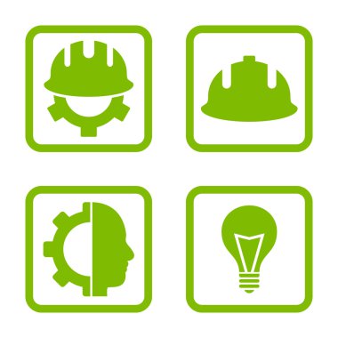 Geliştirme düz kare vektör simgesi