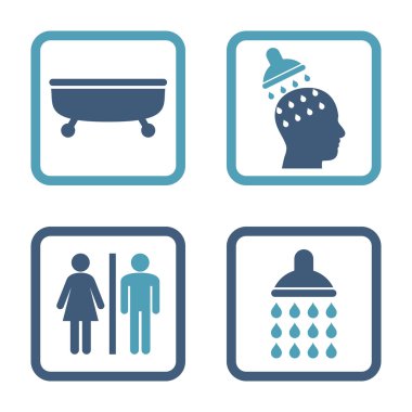 Sıhhi düz kare vektör simgesi