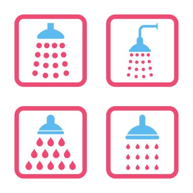 Duş düz kare vektör simgesi