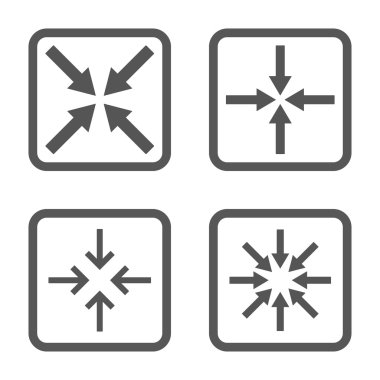 Nokta düz toplantı vektör simgesi kare