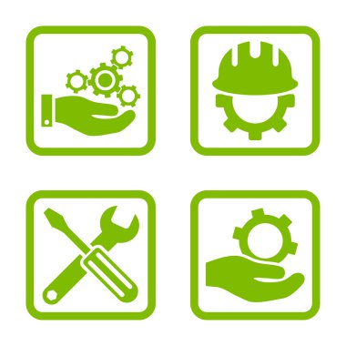 Geliştirme düz kare vektör simgesi