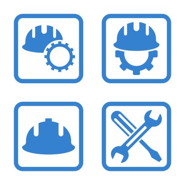 Geliştirme düz kare vektör simgesi