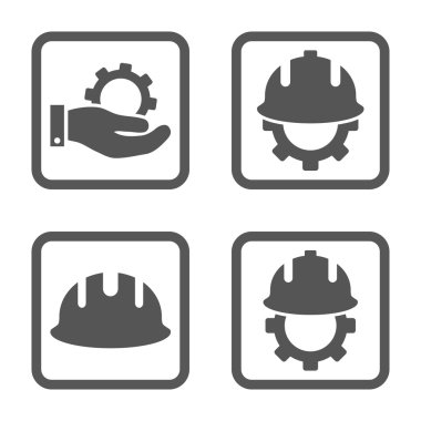 Geliştirme düz kare vektör simgesi