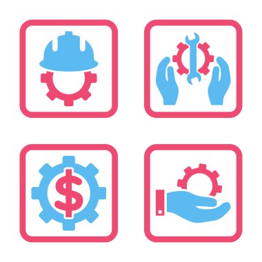 Geliştirme düz kare vektör simgesi