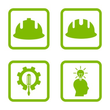 Geliştirme düz kare vektör simgesi