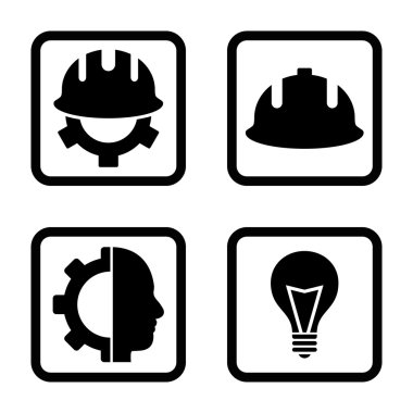 Geliştirme düz kare vektör simgesi