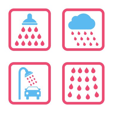 Duş düz kare vektör simgesi