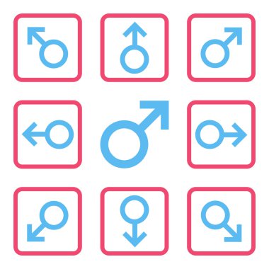 Yön düz kare vektör simgesi