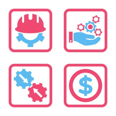 Geliştirme düz kare vektör simgesi