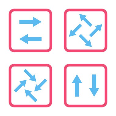 Exchange oklar düz kare vektör simgesi