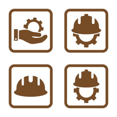 Geliştirme düz kare vektör simgesi