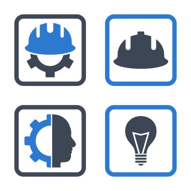 Geliştirme düz kare vektör simgesi