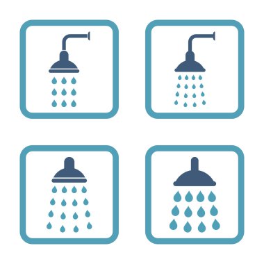 Duş düz kare vektör simgesi