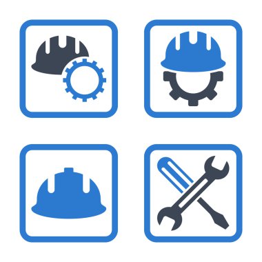 Geliştirme düz kare vektör simgesi