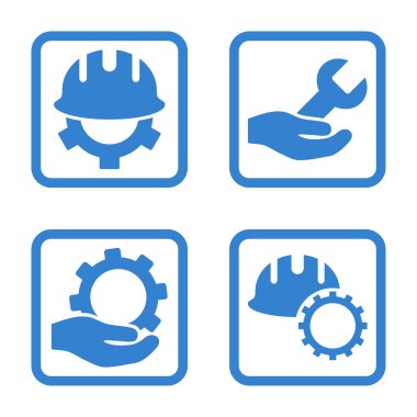 Geliştirme düz kare vektör simgesi