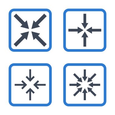 Nokta düz toplantı vektör simgesi kare