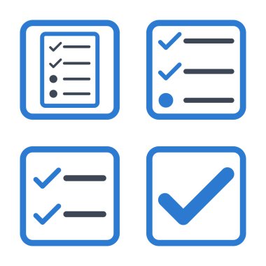 Geçerli düz kare vektör simgesi