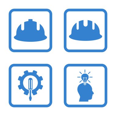 Geliştirme düz kare vektör simgesi