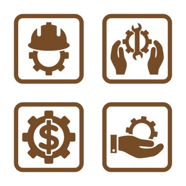 Geliştirme düz kare vektör simgesi