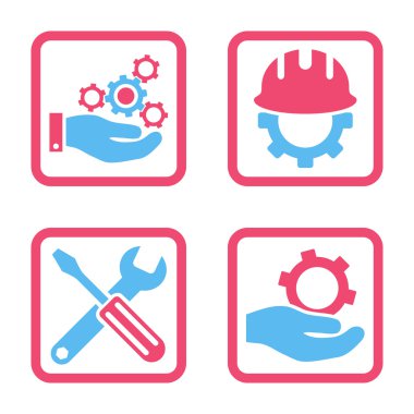 Geliştirme düz kare vektör simgesi