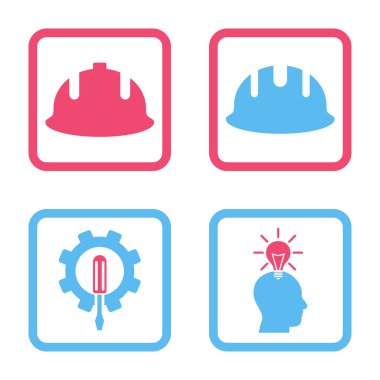 Geliştirme düz kare vektör simgesi